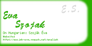 eva szojak business card